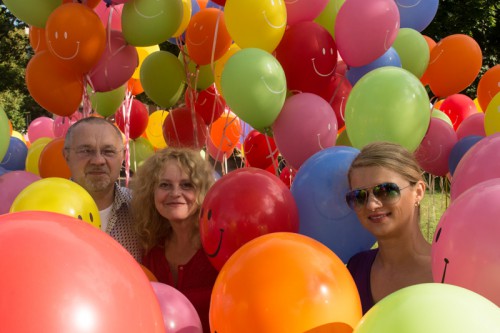 Ballons Sachsenallee mit Dmytro und Hanna