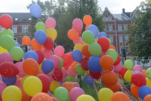Ballons vor Sachsenallee
