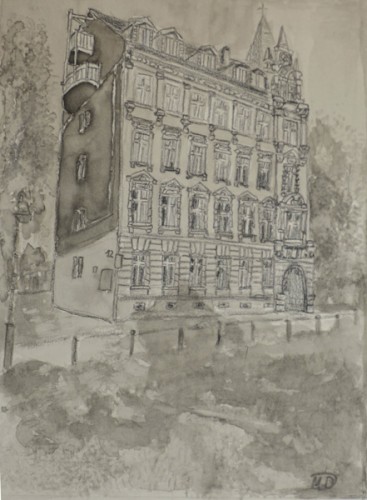 Monika Düsedau: Hausfront (Glockenstraße)