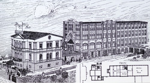 Gebäudekomplex um 1911