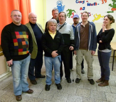 Von links: Dmytro Remestvenskyy, Werner Thiele, Klaus Köbbert, Gunnar Werwitz, Hellfried Malech, Thomas Heidenreich, Sebastian Nikolitsch, Josephine Rüprech. Auf dem Bild fehlen Franziska Kurz und Katja Manz.